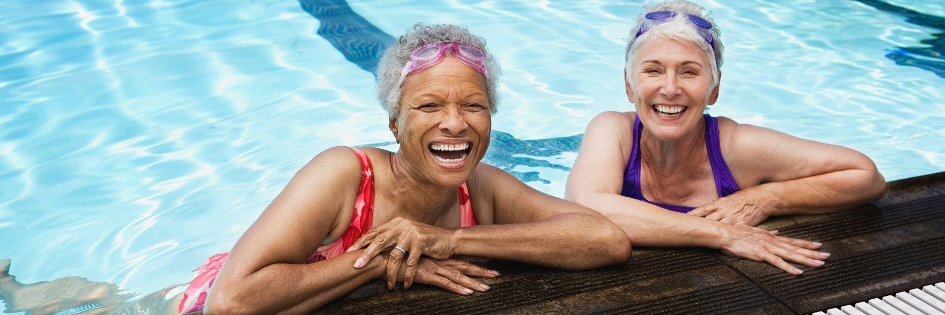 women in pool