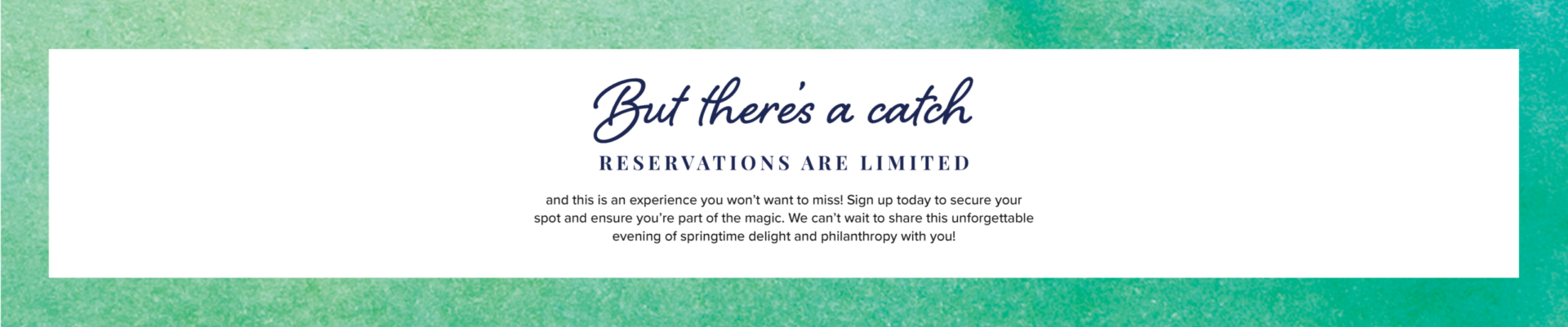 Celebration of Giving Spring Fling Reservations Limited
